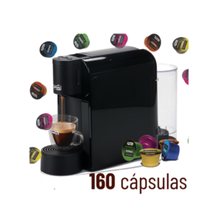 Cafetera S36 (negra o blanca) y 160 cápsulas Montecelio.