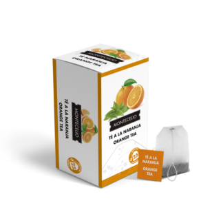 Bolsitas té negro naranja Montecelio - 25 unidades